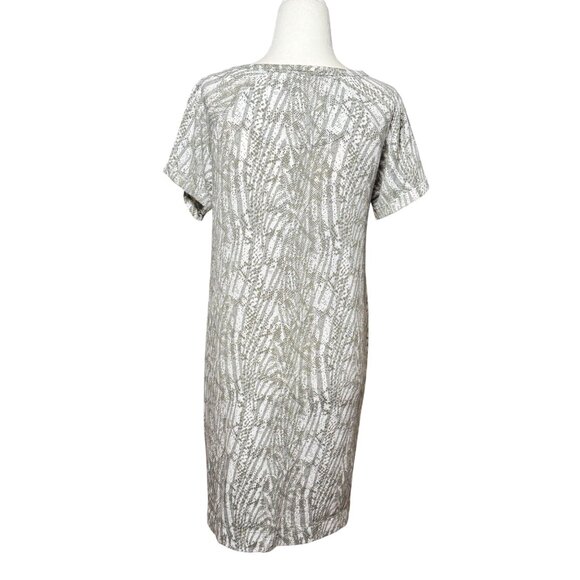 Cable & Gauge Short Sleeve T-shirt Dress Gray White Womens Size M Stretch Comfy - Picture 3 of 10